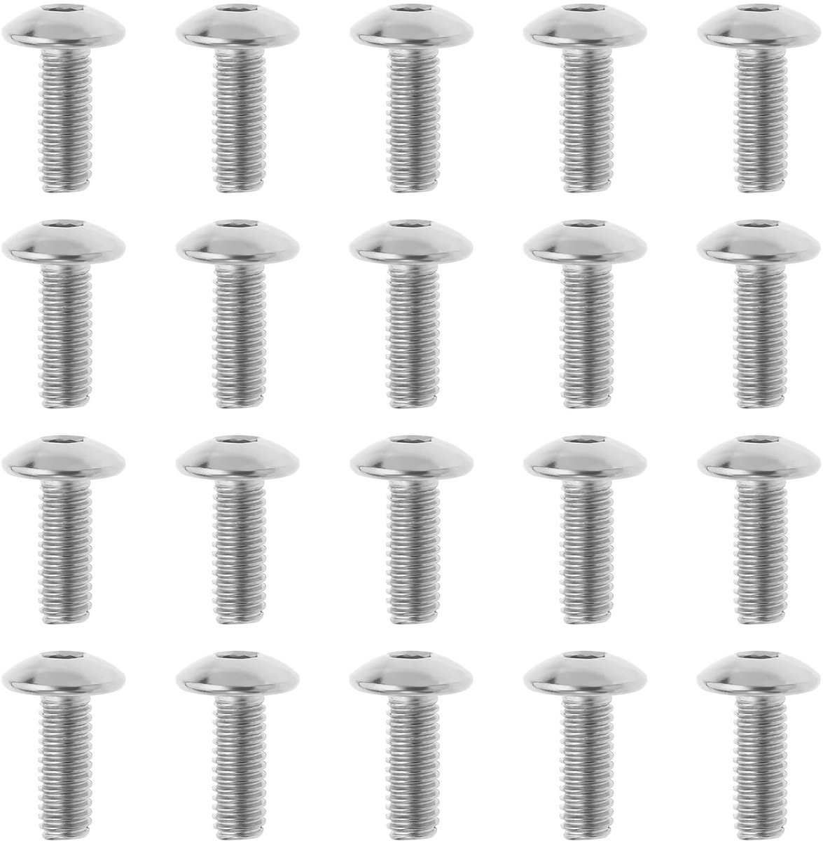 Dailygoody - Motorfiets Kuip Bevestigingsschroeven - M6x16mm - Ideaal voor Vervanging - Compatibel met Honda en Yamaha - 20 Stuks