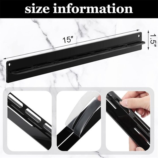 Muur zonnebril houder - Brillen display - Ruimte organiseren - Schadevrij monteren - 19x27x19 mm - Transparant — afbeelding 2