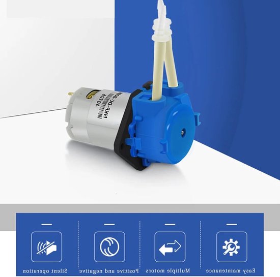 Peristaltische Pomp voor Microdosering, 12V DC Zelfaanzuigende Pomp voor Aquariums en Laboratoriumanalyse — afbeelding 5