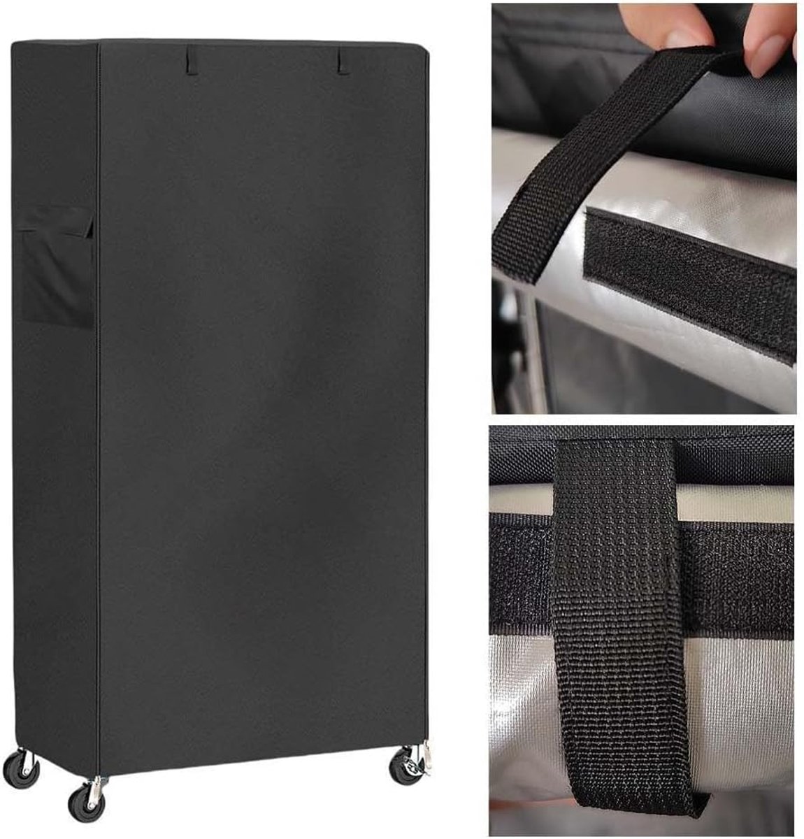 Waterdichte stofdichte plankhoes met er en Sto Bag 420D Ox Stof voor Keuken Ga en Kelder Planken (91 x 35 x 183 cm)