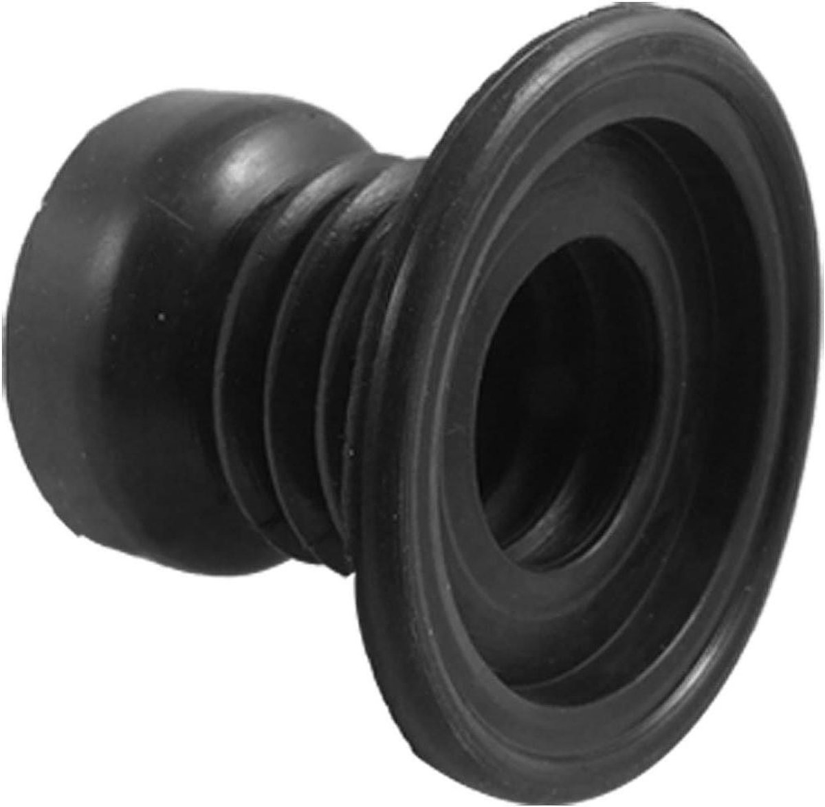 Wasmachine Rubberen Afdichting - Afvoer Klep - Lekkage Voorkomen - Flexibel Materiaal - 4.4cm Binnendiameter - Zwart