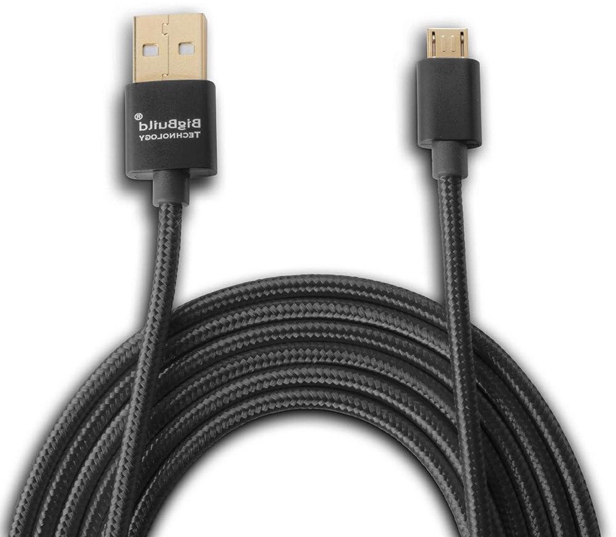 Oplaadkabel - Datakabel - Apparaten Opladen - Versterkte Nylon - 2 meter - Zwart