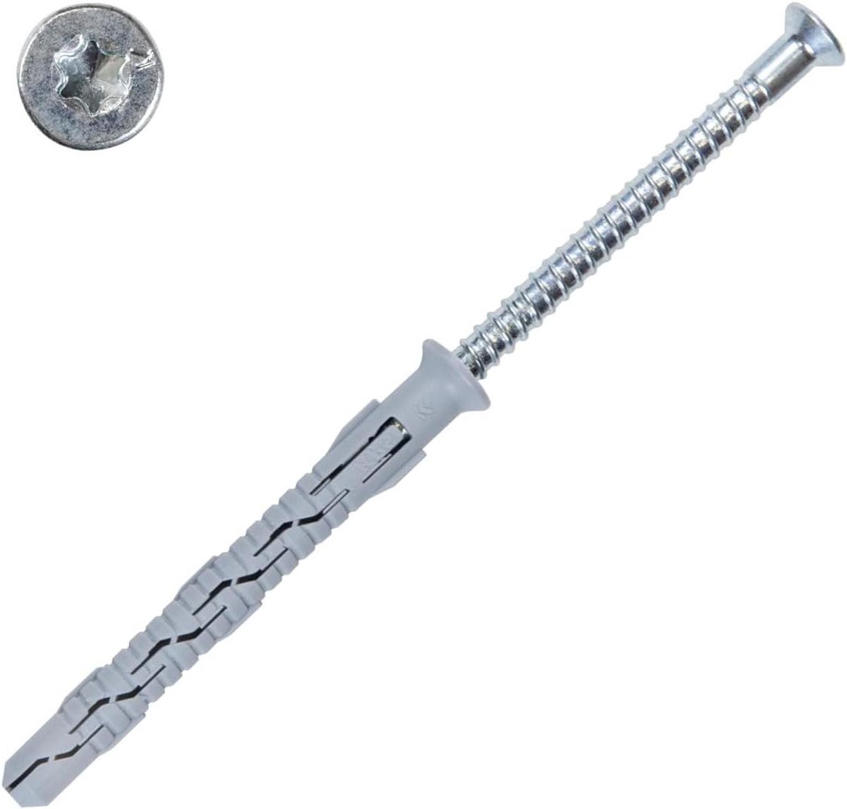 Universele Kozijnpluggen - Bevestigingspluggen - Stevig Bevestigen - ETA-Goedgekeurd - 10x300mm 25 Stuks - Gegalvaniseerd