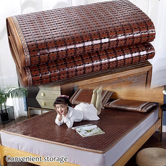 Bamboe koelmat - Zomer comfortmat - Koel slapen - Natuurlijk bamboe weefsel - 80x190 cm - Niet gespecificeerd — afbeelding 2