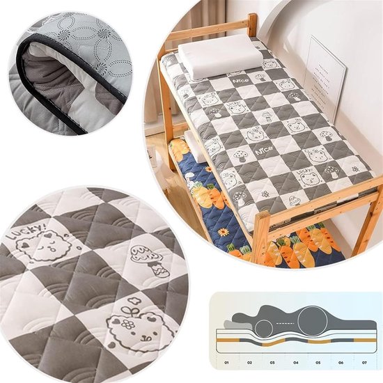Japanse Futon Matras - Vloermatras Slaapmat - Comfortabel Slapen - Opvouwbaar Oprolbaar - 150x200cm - Nice — afbeelding 3