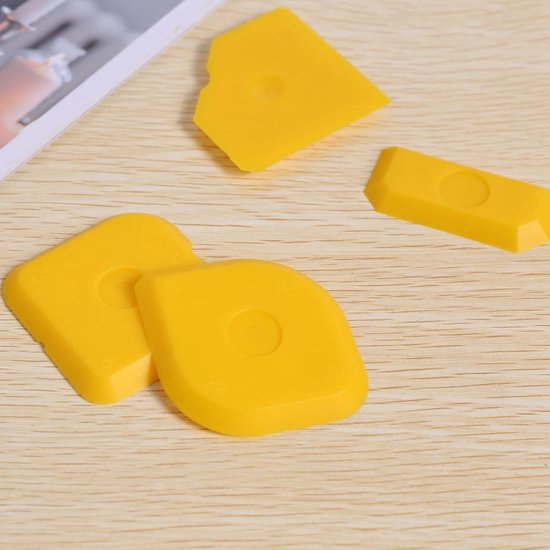 Voegenset Schraper Gereedschap - Kitverwijderaar Afwerkgereedschap - Kitranden Afwerken - Zonder Tape - 20 Stuks - Geel — afbeelding 2