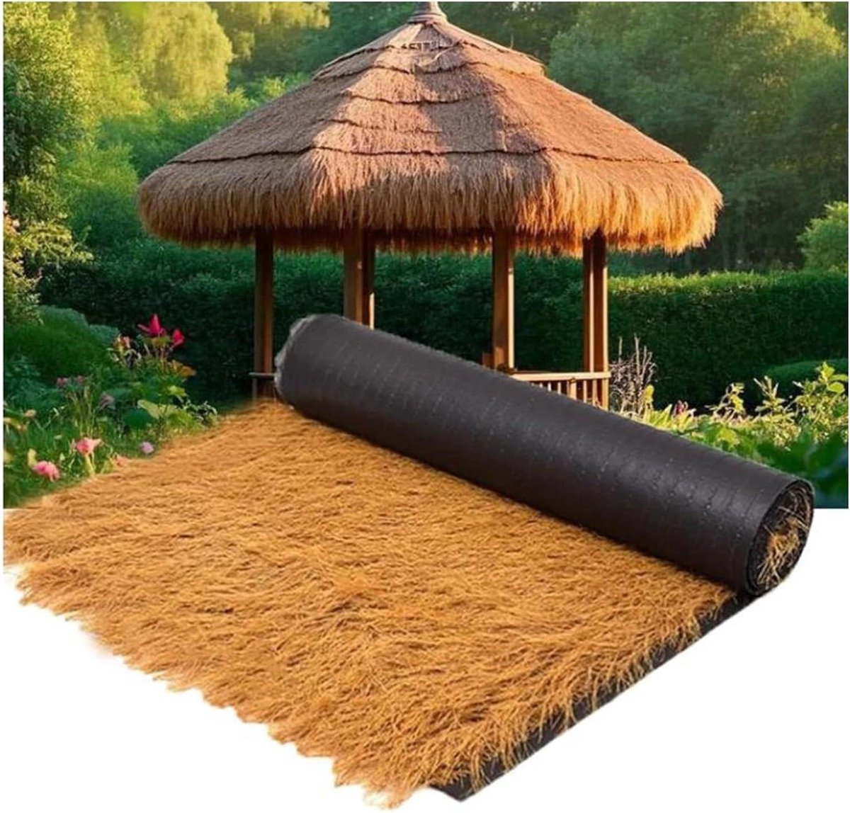 Synthetisch Riet Dakbedekking - Kunstmatig Riet Stro - Terras Decoratie - Waterdicht PE Ma