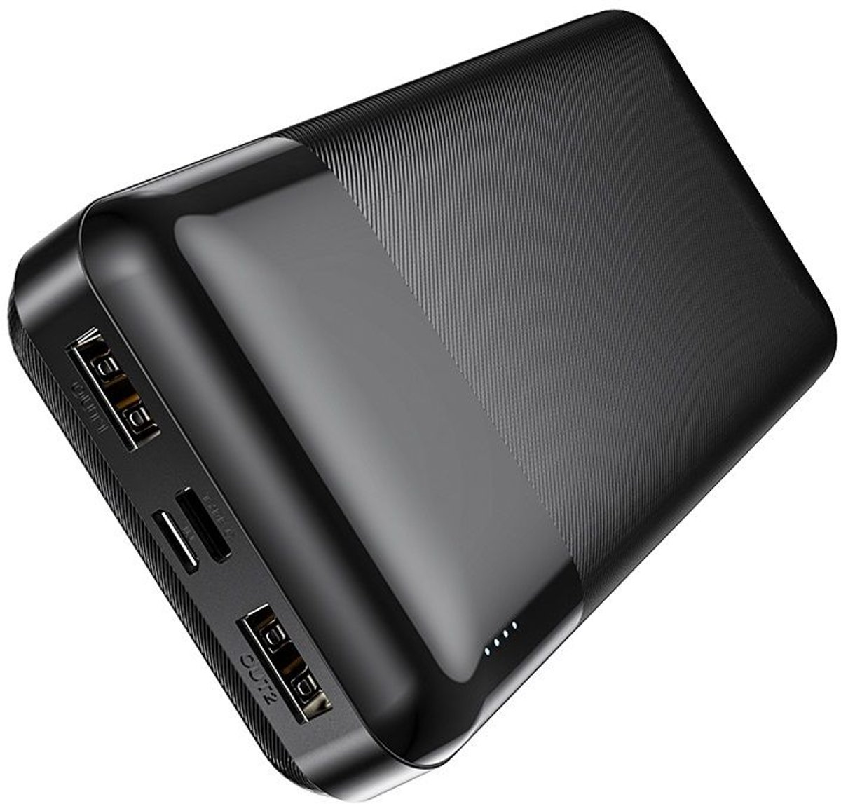 Powerbank 2x USB snellader 20.000 Mah Black
