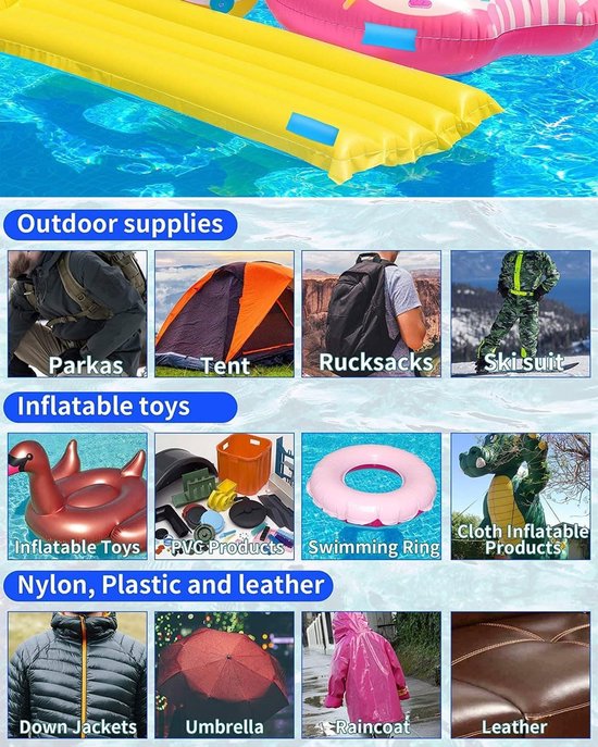Zwembad Reparatiepleisters - Opblaasbaar Herstel - Lekkages Dichten - Zelfklevend Waterdicht - 7x7 cm - Transparant — afbeelding 2