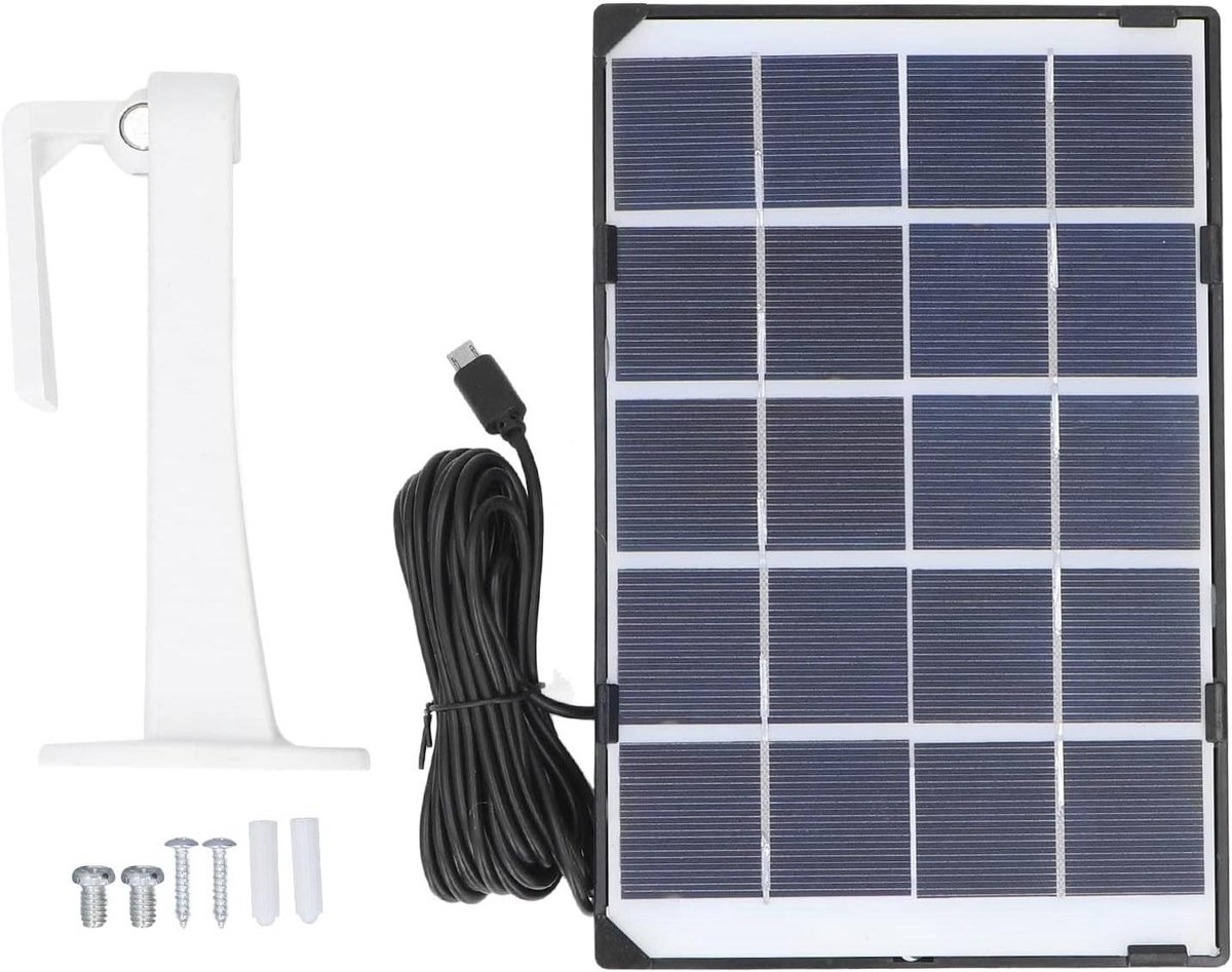 Zonnepaneel Set - Draagbaar Paneel - Accu Laden - Hoge Conversie - 5 Watt - Zwart