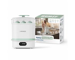 Numsy 4-in-1 Flessen Sterilisator en Droger Plus – Elektrische Stoomsterilisator voor Babyflessen, Spenen & Kolfonderdelen – Grote Capaciteit – BPA-vrij