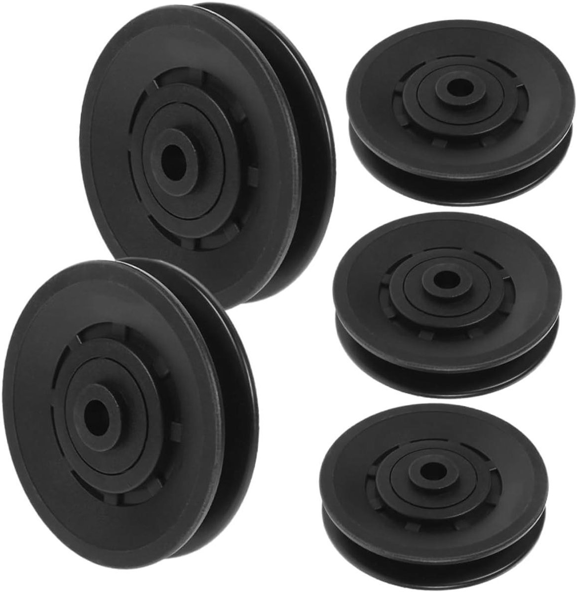 Fitness Katrol Beschermhoes - Pulley Sleeve - Fitnessapparatuur Onderhoud - Geluidsdempend Ontwerp - 9x9x1.5cm - Zwart