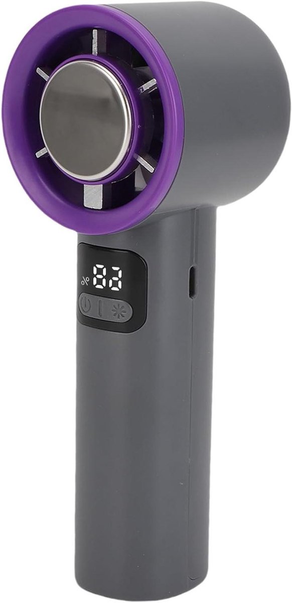 Draagbare Ventilator - Handventilator Persoonlijk - Persoonlijke Koeling - 100 Snelheidsinstellingen - 17D x 6B x 6H cm - Grijs