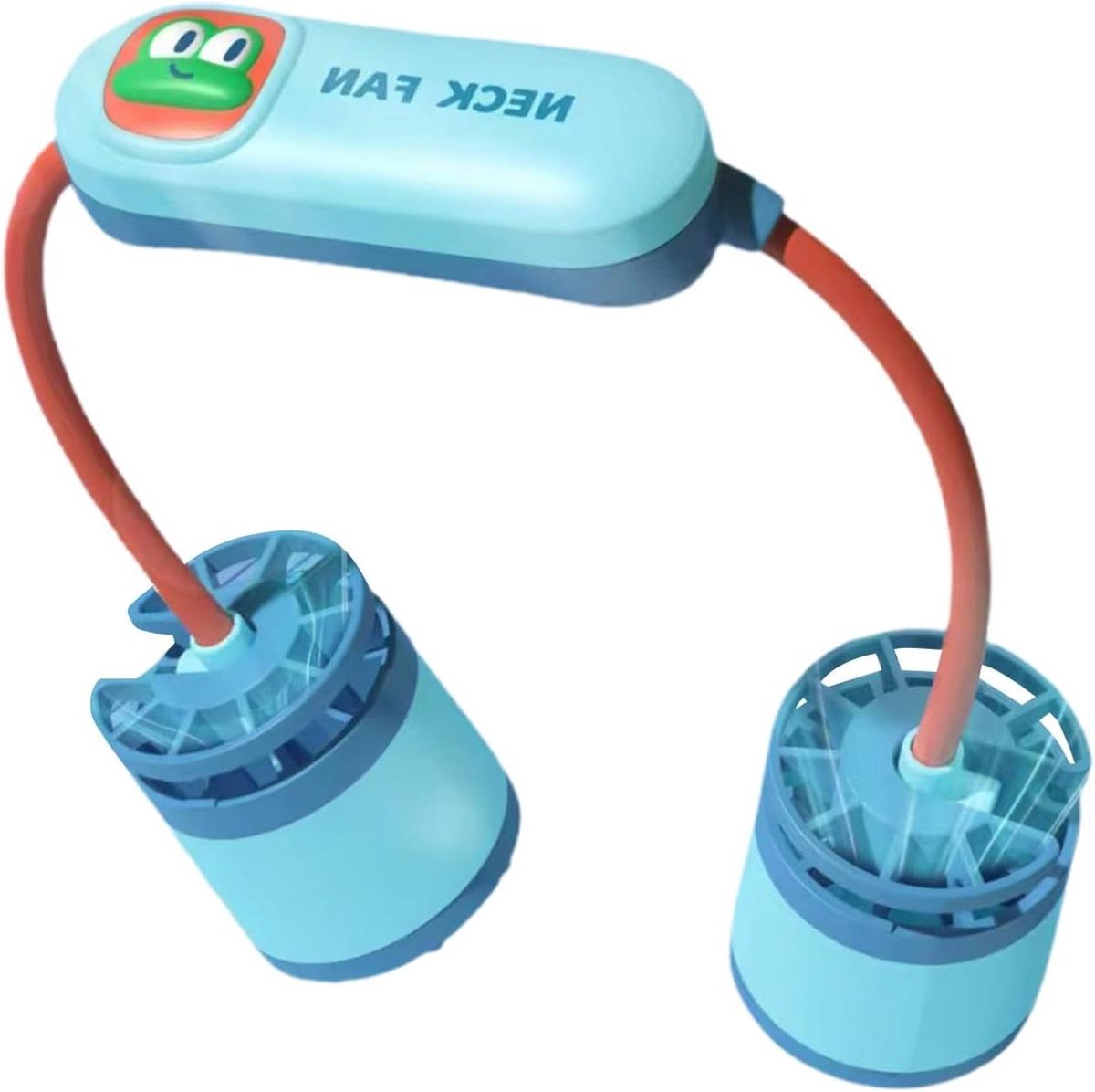 Draagbare Nekventilator - Persoonlijke Koeler - Handen Vrij - Bladloos Dubbel Luchtstroom - 3 Snelheden - Blauw