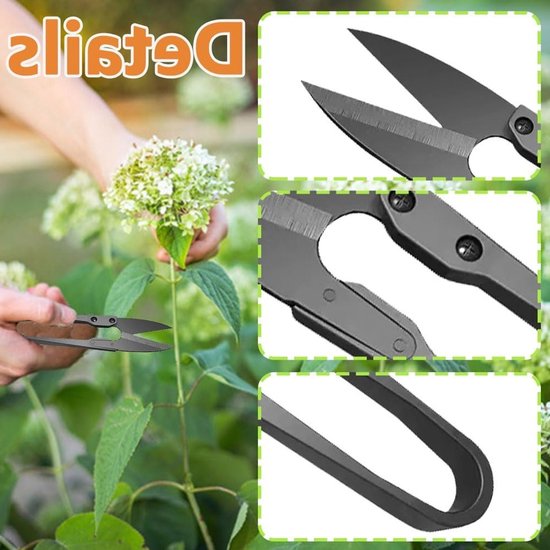 Set van 4 Tuinscharen van RVS, Snoeischaren voor Bonsai en Tuinonderhoud, Perfect voor Precisie Snoeiwerk — afbeelding 2