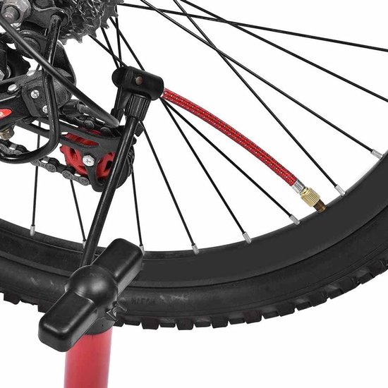 Fietspomp Verlenger - Pompslang Ventiel - Banden Oppompen - Flexibele Rubberlegering - 2 Stuks 16.5cm - Koper en Zilver