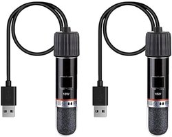 OUYLAF Aquariumverwarmer - aquarium verwarmer - 10 W - verwarmingsstaaf - aquarium accessoires - 2 stuks - voor kleine aquaria voor zout water en zoet water