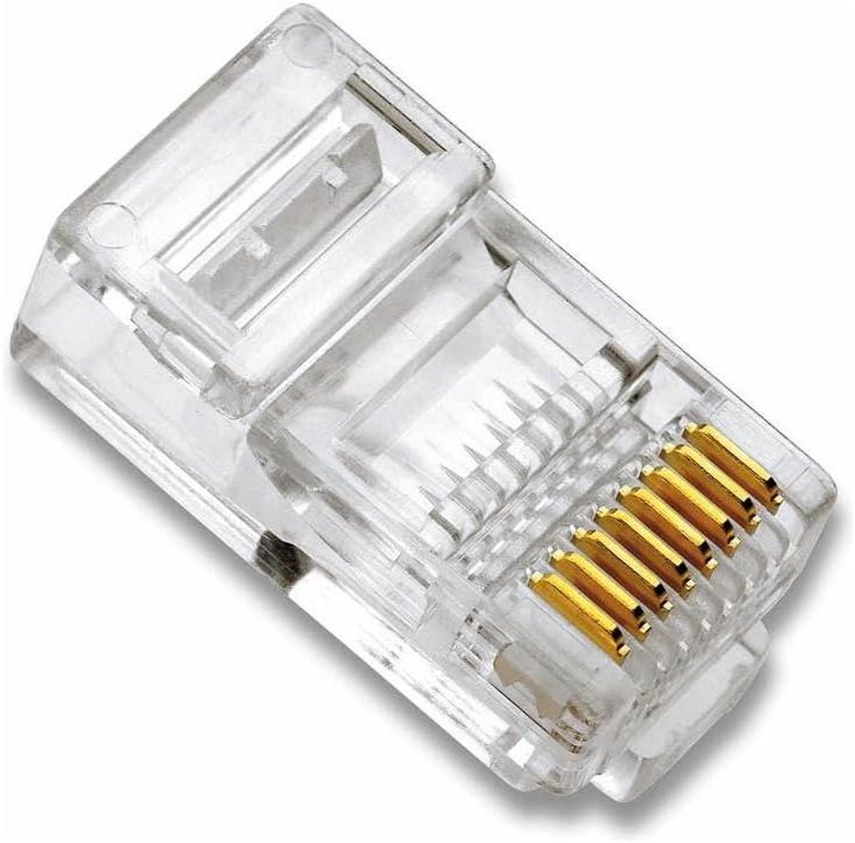 RJ45 Connector - Netwerk Stekker - Netwerk Installatie - Flexibele Aansluiting - 8P/8C - Grijs