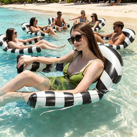 Zwembad Float - Drijvend Lounger - Water Ontspanning - Ergonomisch Ontwerp - 111 x 107 cm - Wit — afbeelding 2