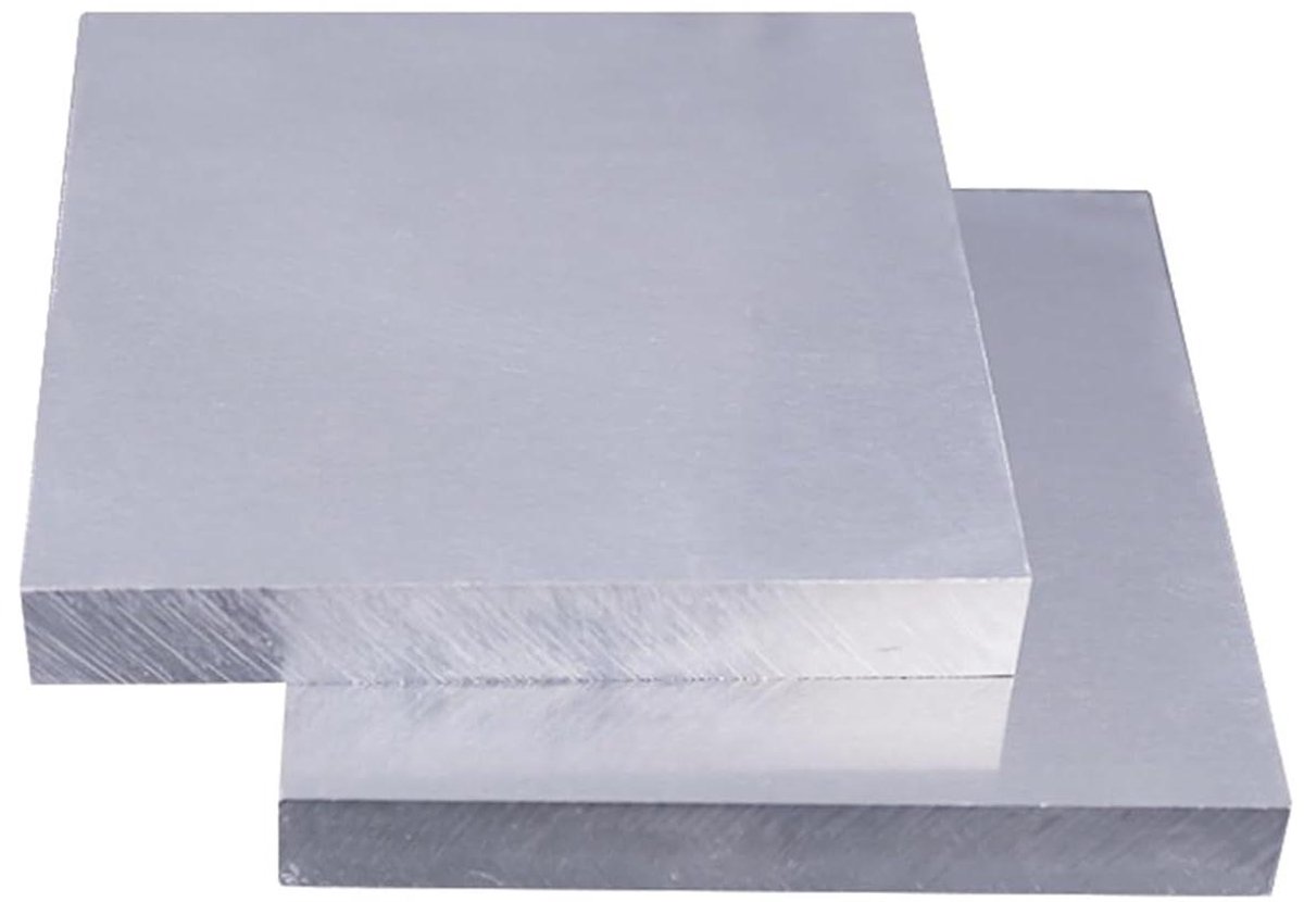 Aluminium Plaat - Metaalplaat - Knutselen en Industrie - 6061 T6 Legering - 100x100x1mm - Zilverkleurig