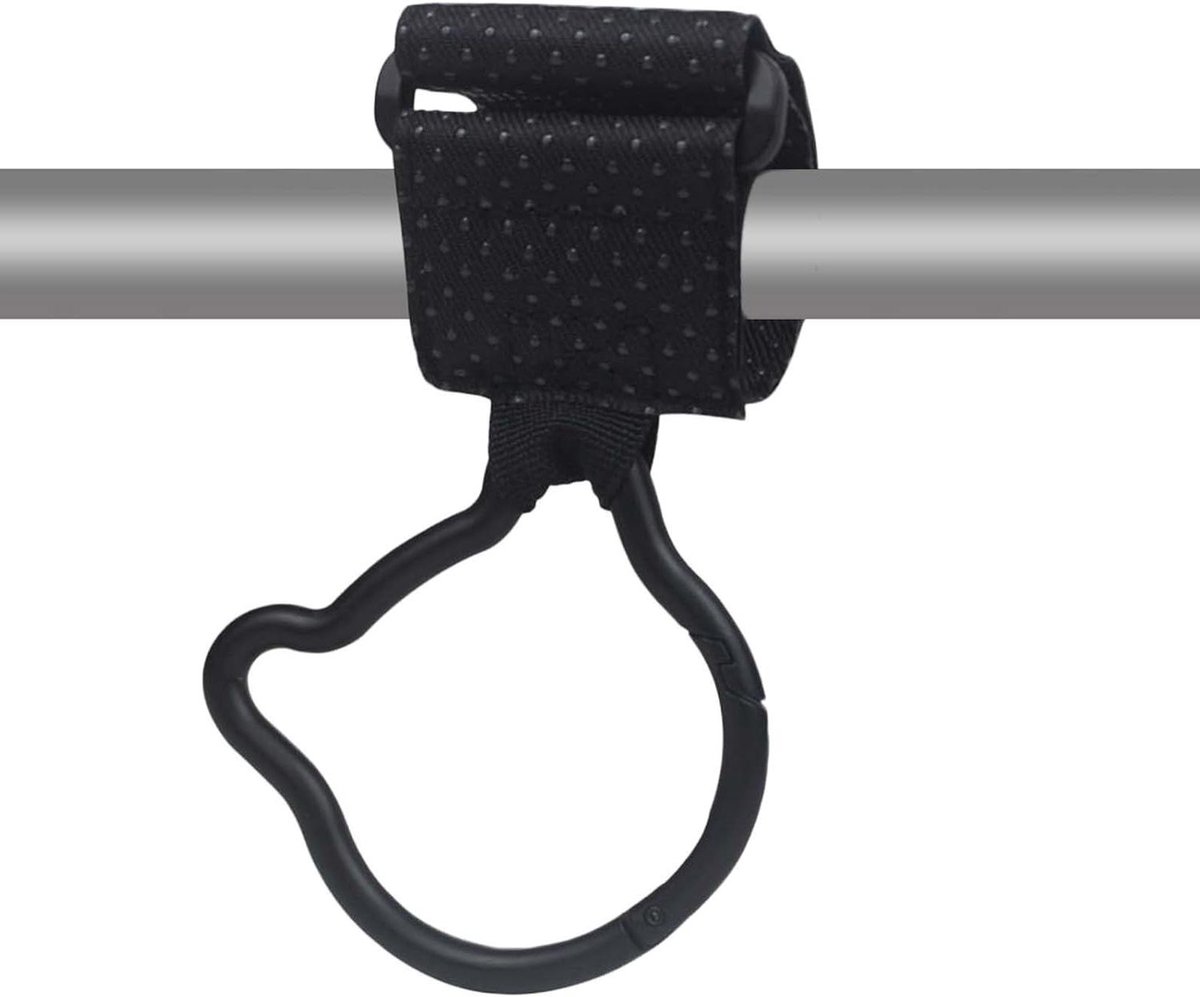 Kinderwagen Haken - Tas Clips - Organiseren Onderweg - Zware Zinklegering - Set Van 2 - Zwart