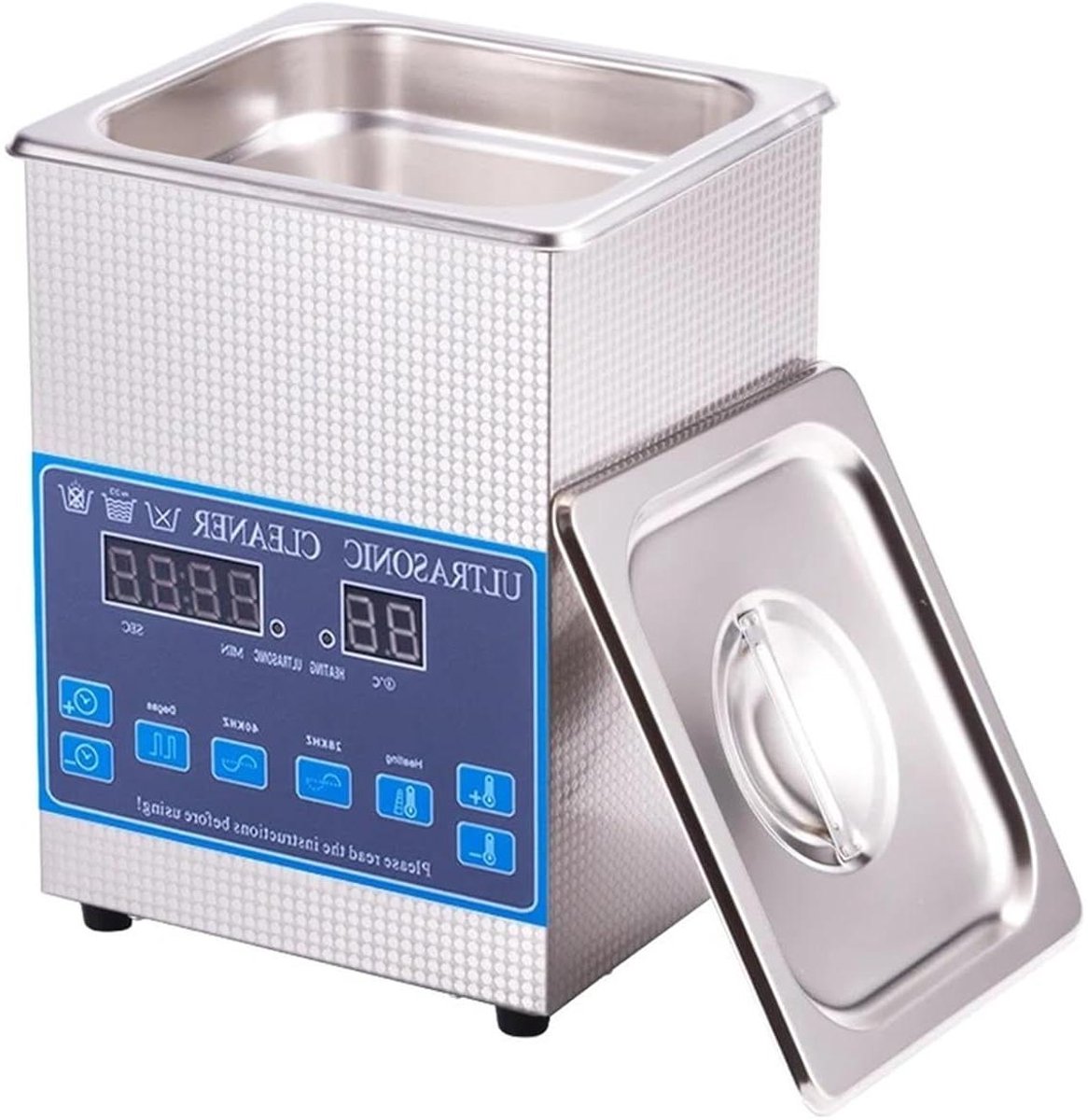 Ultrasoon Reiniger - Schoonmaakapparaat - Dieptereiniging - Krachtige Omvormer - 2 Liter - Zilver