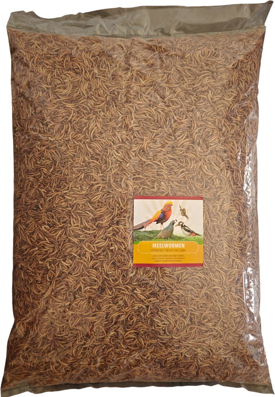 Voerwaarts Meelwormen gedroogd - 10kg - vogelvoer - visvoer - 2x5kg