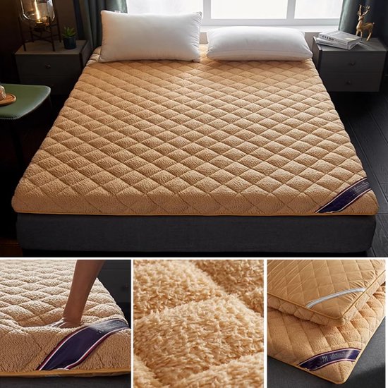 Japanse vloermatras - Draagbare futon - Ruimtebesparend slapen - Ergonomisch ontwerp - 120x190cm - Oranje — afbeelding 4