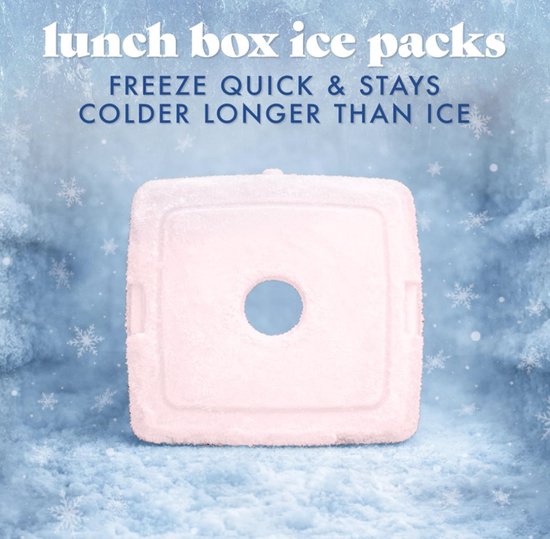 Cool Coolers by Fit & Fresh Slim Ice Packs (Roze) - 4X Herbruikbare Koelelementen - Snelvriezend & Ruimtebesparend - Voor Lunchbox & Koeltas van Cool — afbeelding 5