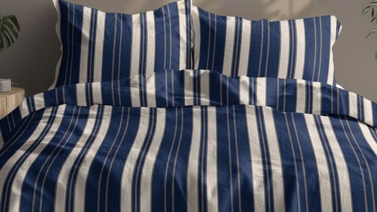 Romanette Florian Dekbedovertrek - Lits-jumeaux - 240x200/220 cm - Navy — afbeelding 4