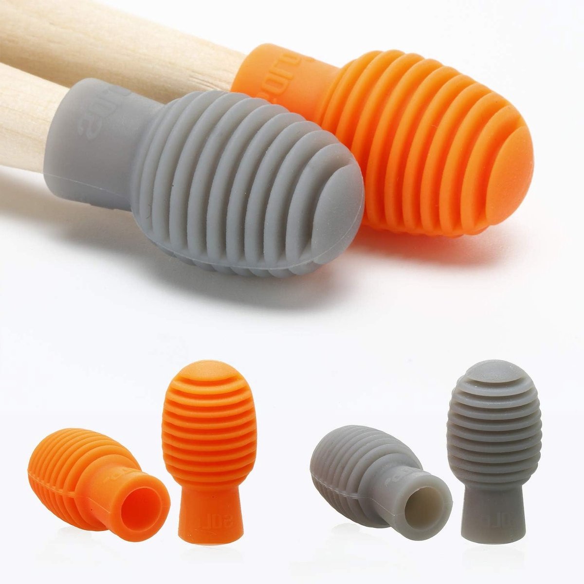 Stil Drum Demper Set van 4 Stukken - Silicone Drumstick Oefentips voor Percussie Accessoires, Geluidsreductie en Muziekinstrumenten