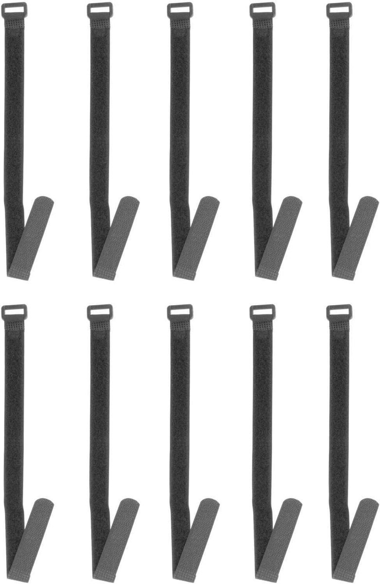 Spanbanden Set - Multifunctionele Banden - Fietsen Vastzetten - Sterk Nylon Materiaal - 10 Stuks - Zwart