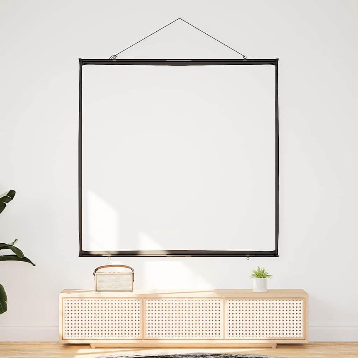 Projectiescherm 72 inch - Projector doek - Thuisbioscoop films - Matte lichtverspreiding - 139 x 137 cm - Mat wit