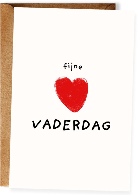 Fijne Vaderdag - Vaderdagkaart - Lieve minimalistische kaart papa - Vaderdagcadeau - Wenskaart vader - Ansichtkaart (10x15 cm incl. envelop)