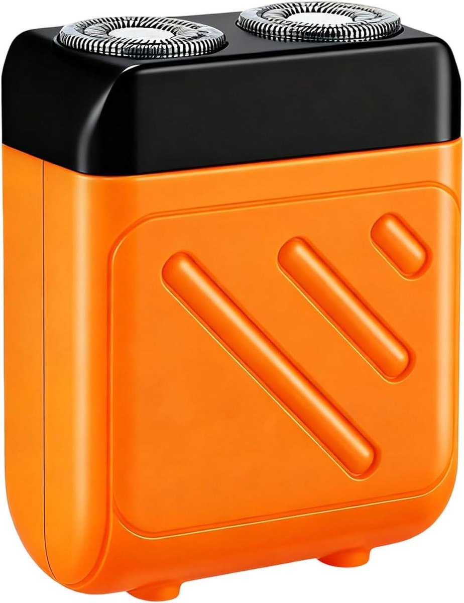 Elektrisch scheerapparaat - Mini scheerapparaat - Dagelijkse verzorging - Dubbele kop - 7 x 5.5 x 2.9 cm - Zwart