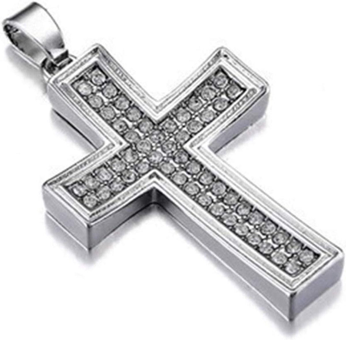 Kruis Hanger - Ketting Heren - Stijlvol Accessoire - Anti-allergisch - 60 cm - Goud