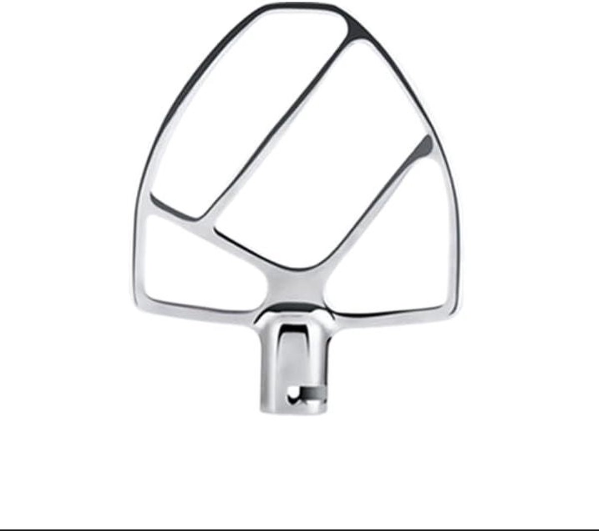 Platte Mixer - Roeraccessoire - Deeg Mengen - Vaatwasmachinebestendig - 15 cm - Zilver