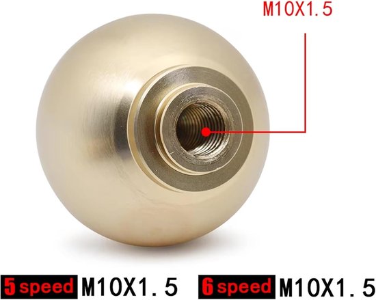 Schakel Pookknop - Versnellingspook Aluminium - Soepeler Rijden - Comfortabele Grip - M10x1.5 Draad - Titanium — afbeelding 4