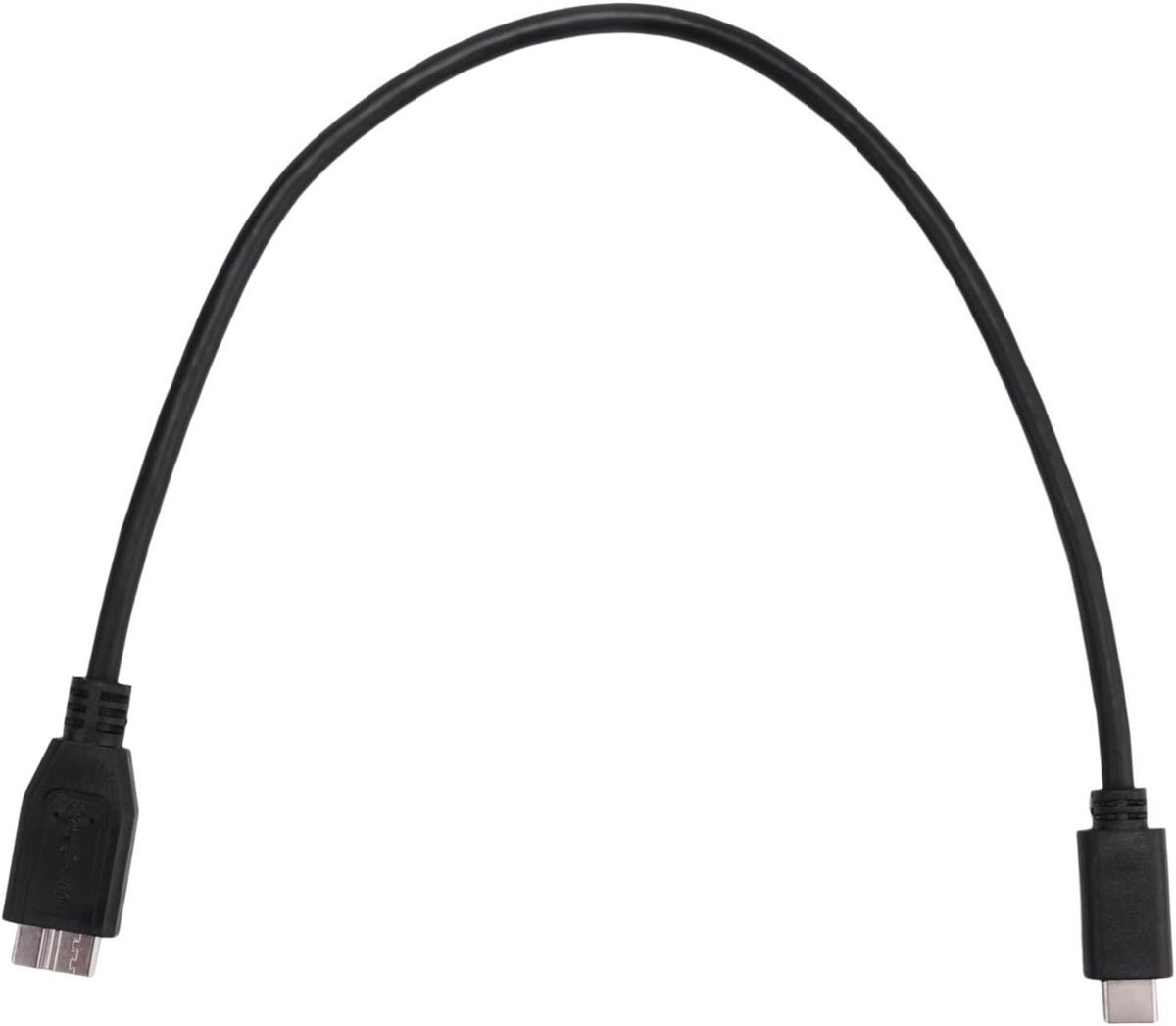 Harddisk Kabel - Type-C Micro-B - Data Overzetten - Snelle Overdracht - 0.35 Meter - Zwart