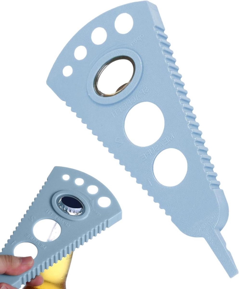 Blikopener - Flesopener - Keukenassistent - Vier Gaten Ontwerp - 20.3 cm - Groen