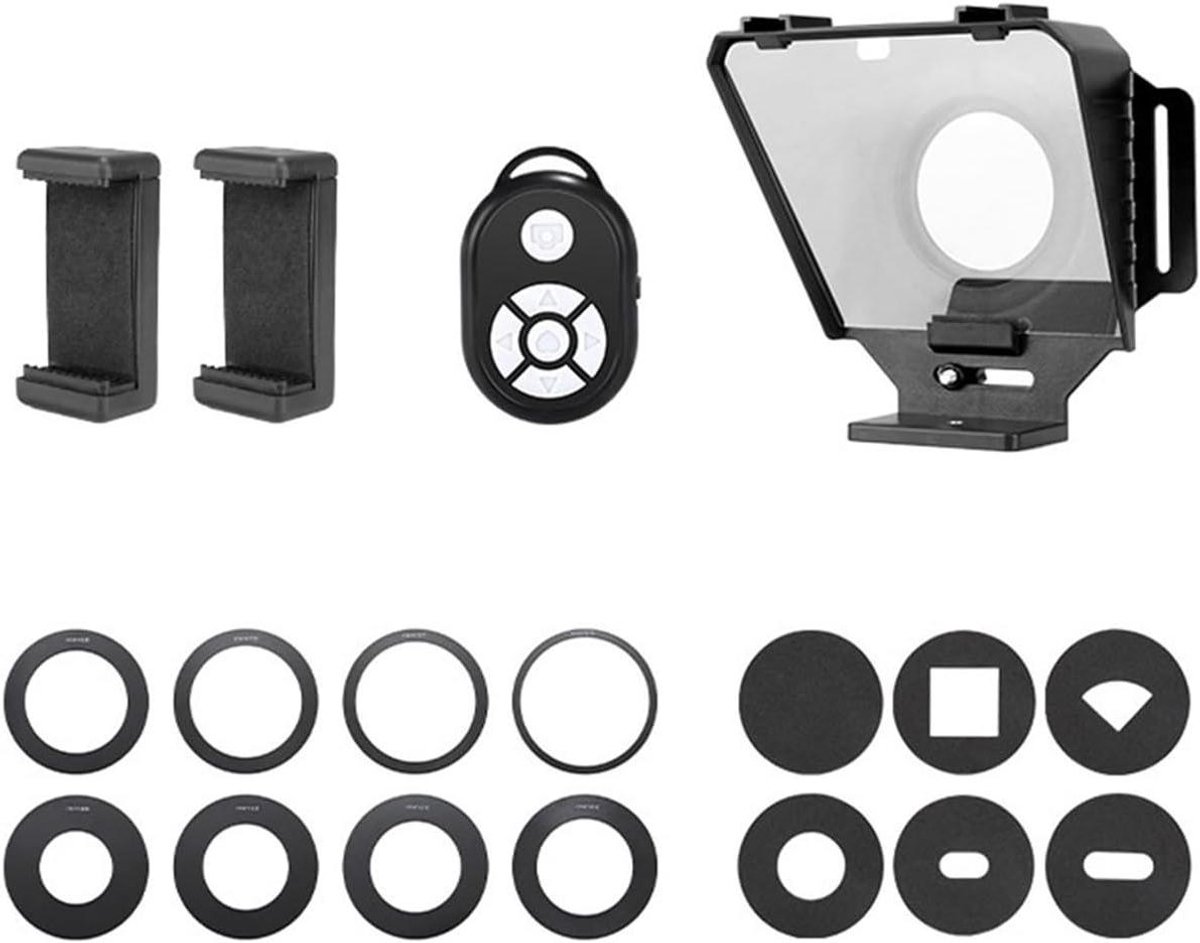 Draagbare Teleprompter - Smartphone Prompter - Video Opname - Inclusief Afstandsbediening - Tot 95cm Breed - Zwart