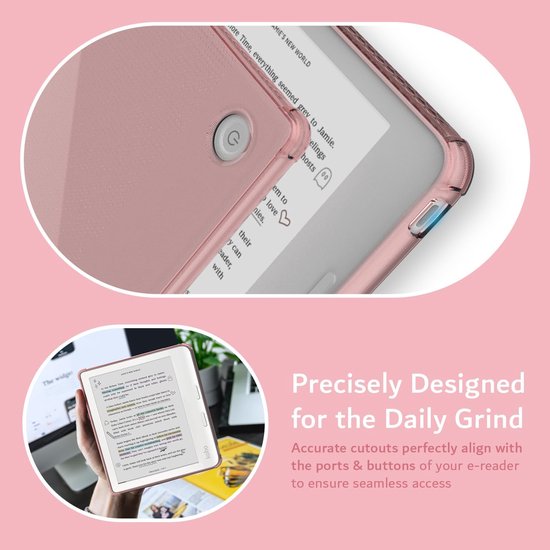 Kobo Libra Color Hoesje - E-reader Cover - Bescherming E-reader - Versterkte Hoeken - 7 inch - Roze van Kobo — afbeelding 5
