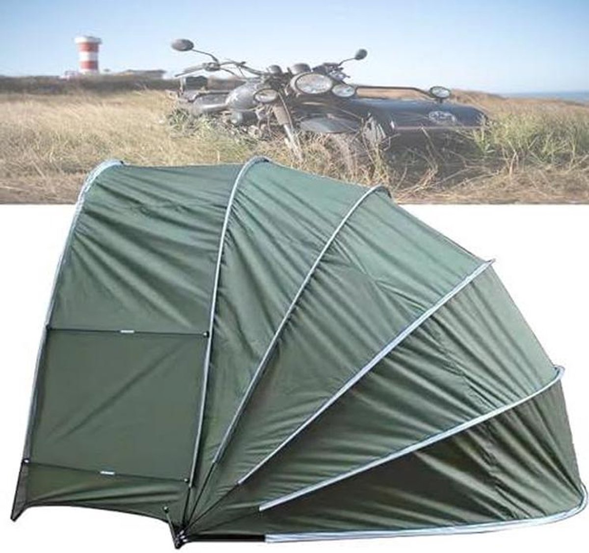 Motorfiets Opbergtent - Motorstalling Tent - Motorfietsen Stallen - Waterdicht Oxford Doek - 200x165x170 cm - Groen
