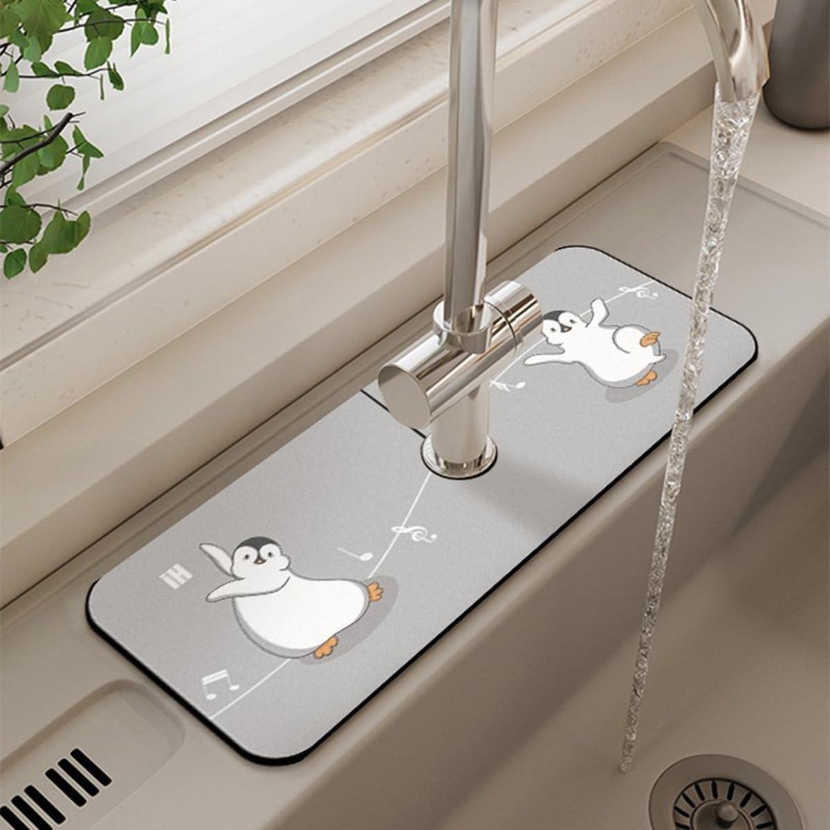Kraan Drogen Mat - Afwasmat Keuken - Keuken Schoonhouden - Super Absorberend - 38 x 13.8 cm - D1