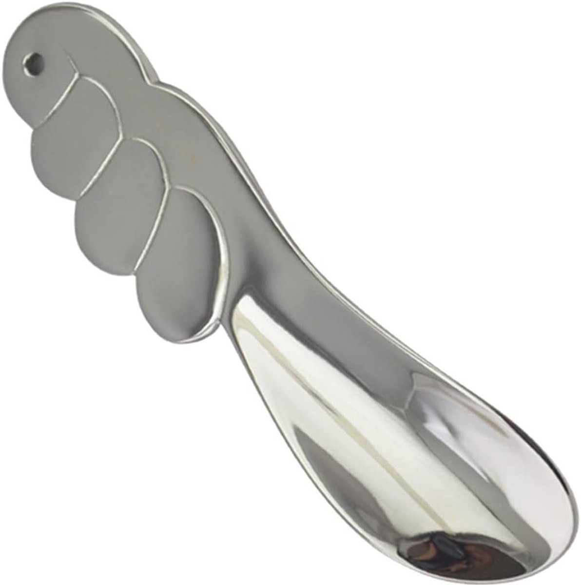 Korte Schoenlepel - Hulpmiddel Schoen - Gemakkelijk Instappen - Duimvormige Handgreep - 15 cm - Zilver