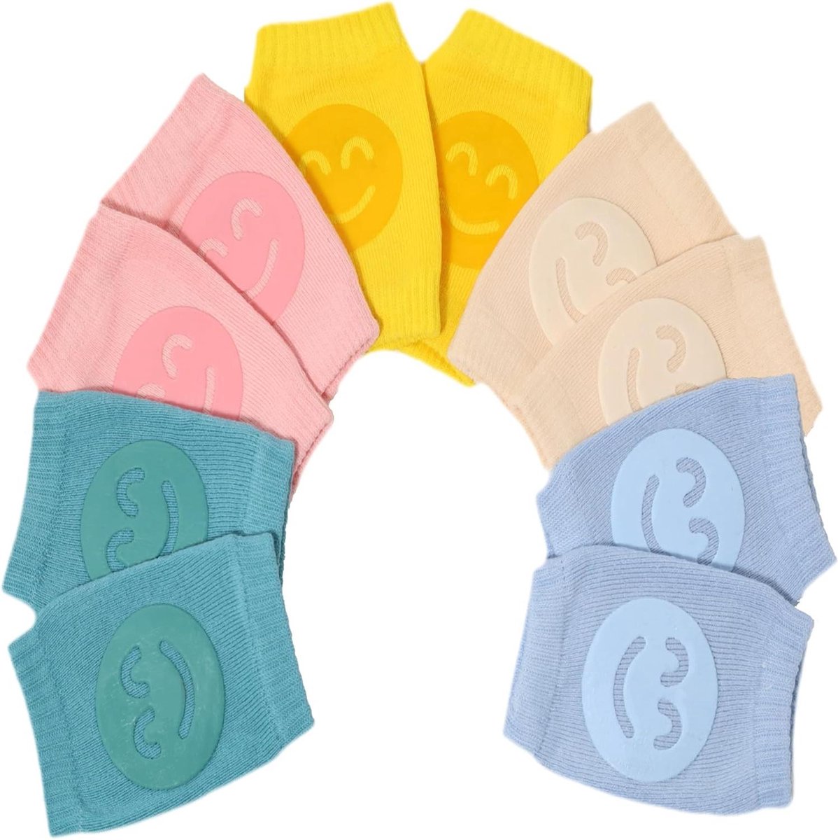Baby Kniebeschermers - Peuter Beschermers - Kruipen Leren - Anti-slip Grip - One Size - Grijs
