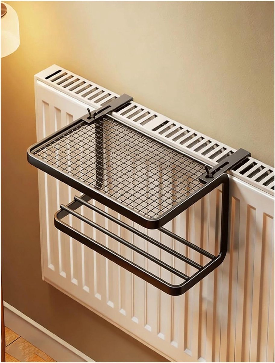 Radiator Droogrek - Kledinghanger - Ruimte Besparen - Verstelbaar - 45x15cm - Zwart