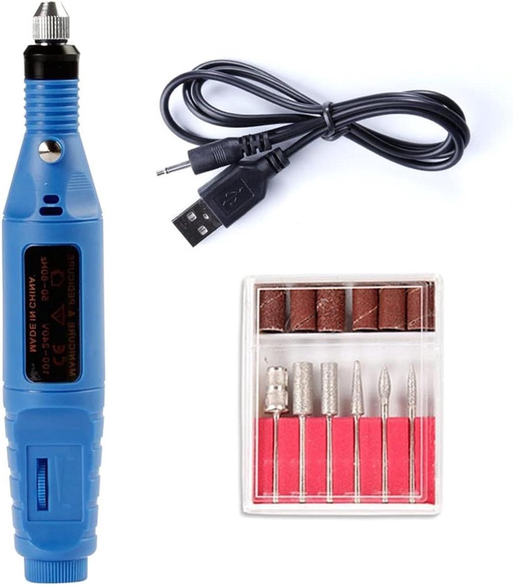 Elektrische Nagelboor - Freesmachine Manicure - Nagels Vijlen - Lage Trillingen - Compact Ontwerp - Zilver