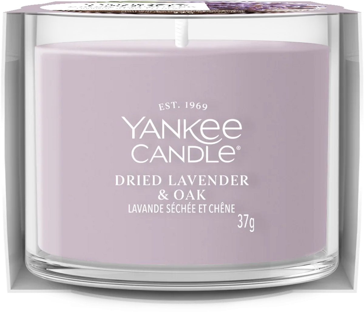 Yankee Candle Filled Votive - Dried Lavender & Oak - 10 branduren - 1 stuk Paars