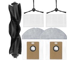 9 stuks - 1 hoofdborstels, 2 filters, 2 dweildoeken, 2 zijborstels en 2 stofzakken - Voor Tapo RV30 Max Plus / RV30 Max / RV20 Max Plus / RV20 Max robotstofzuigers